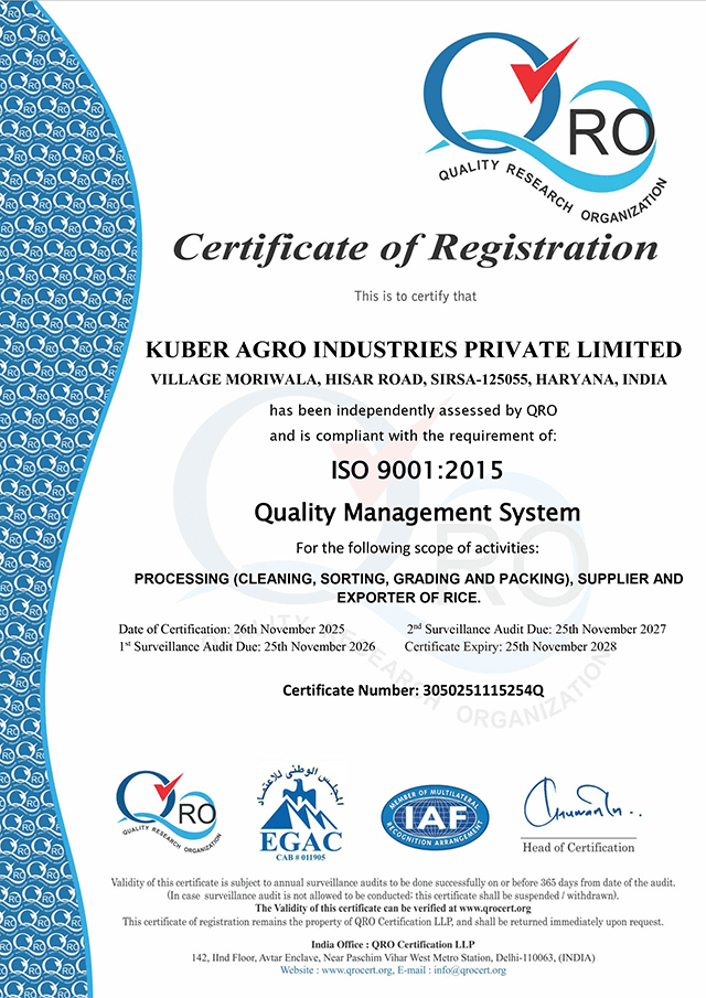 3050251115254q - -kuber-agro-industries-private-limited - -iso-9001-2015
